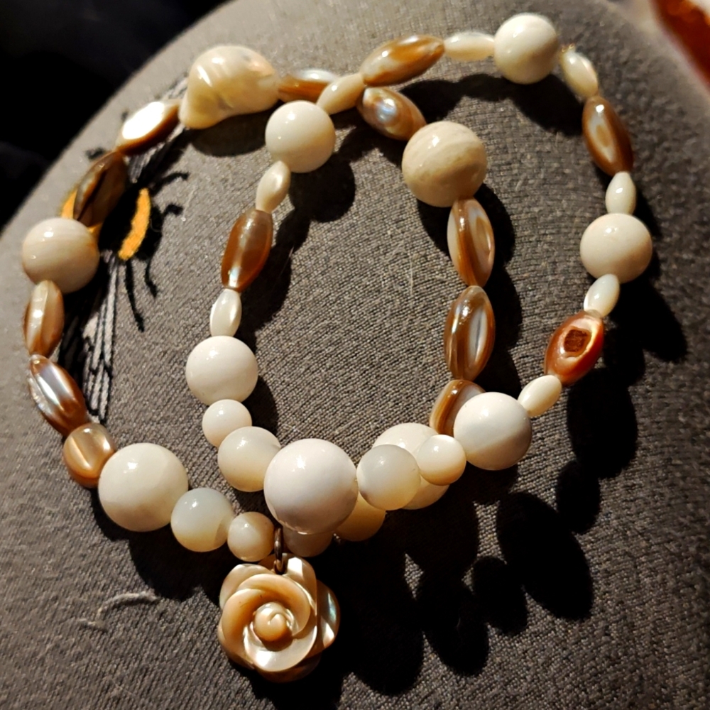 Set Of Two Mother Of Pearl bracelets